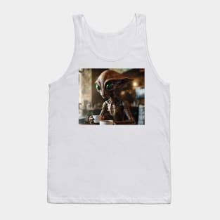 Coffee Alien Tank Top